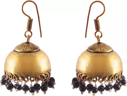 Oxidised Gold tone hook drop party wear bollywood style Designer