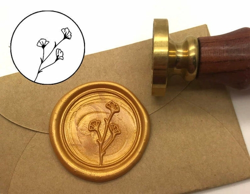 Flower Wax Seal Stamp Kit Wedding Invitation Sealing Wax Stamp