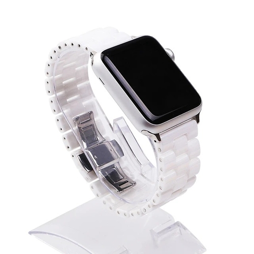 Butterfly Buckle Ceramic Wrist Strap for Apple Watch