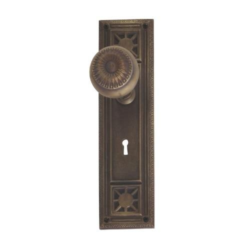 Brass Accents D04-K724G-SUN-486 Interior Door Plate Privacy Set- 2.75 