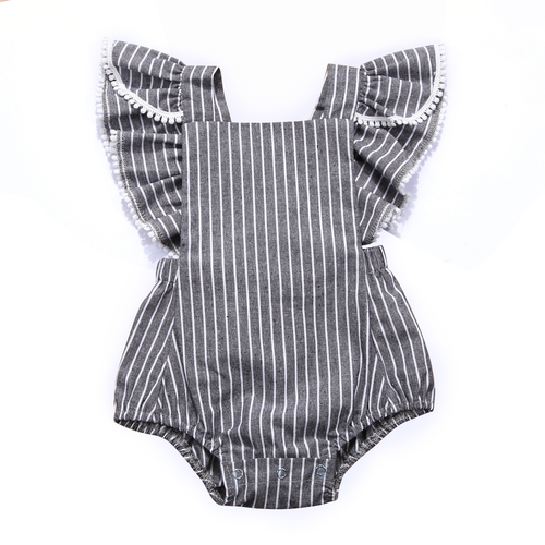 Newborn Infant Baby Girl Kids Stripe Romper