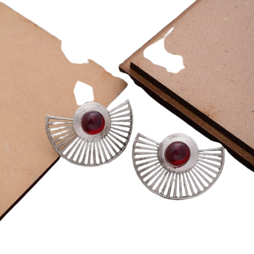 Cherry red monalisa stone studs