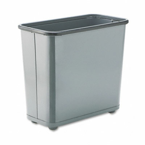 Rubbermaid Commercial WB30R-GY Fire-Safe Wastebasket- Rectangular- Ste