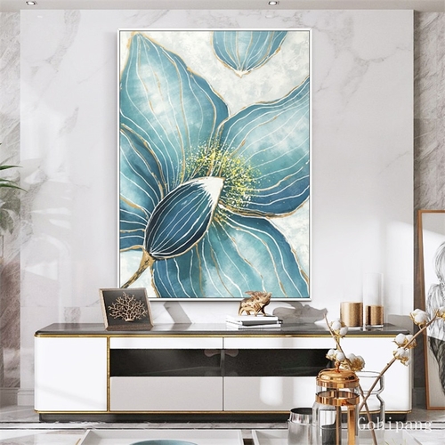 Modern Flower Canvas Painting Living Room Dining