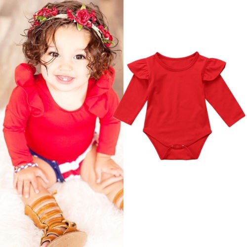 Newborn Kid Baby Girls Long Sleeve Bodysuit