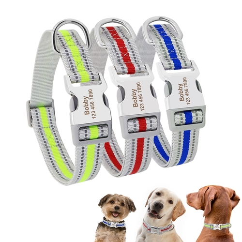 Personalized Reflective Dog Collar Small Dog Puppy