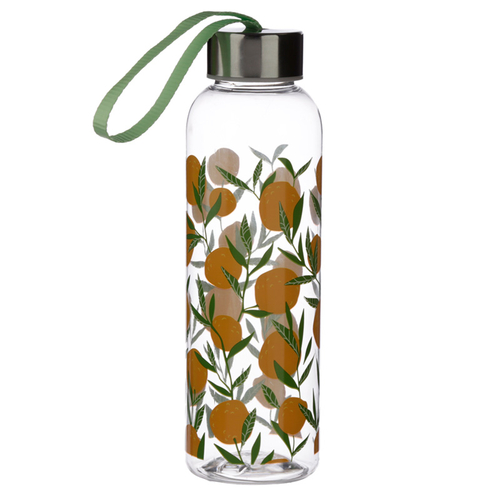 Oranges 500ml Reusable Water Bottle with Metallic Lid