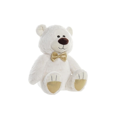 Teddy Bear DKD Home Decor Bow tie White Golden Metal Children's Bear