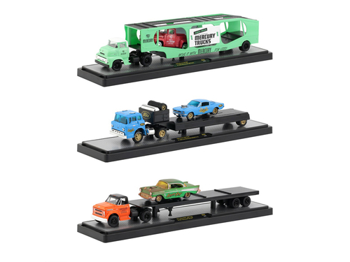 Auto Haulers Release 33, 3 Trucks Set 1/64 Diecast Models by M2