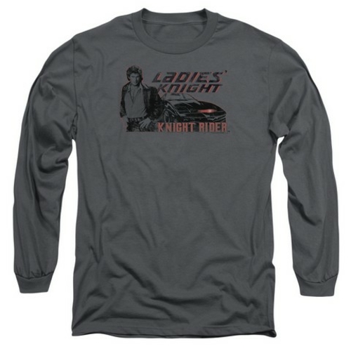 Trevco Knight Rider-Ladies Knight Long Sleeve Adult 18-1 Tee, Char