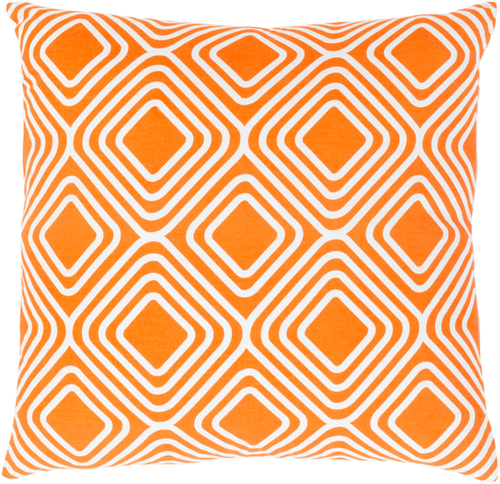 Surya MRA007-2020P Miranda Throw Pillow - Bright Orange & White - 20 x