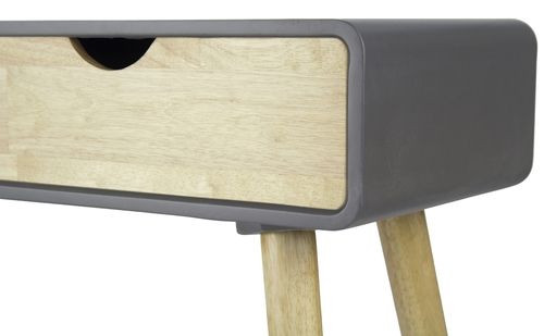 Heather Ann Creations W22375-GRA Euro 2-Drawer Console Table - Graphit