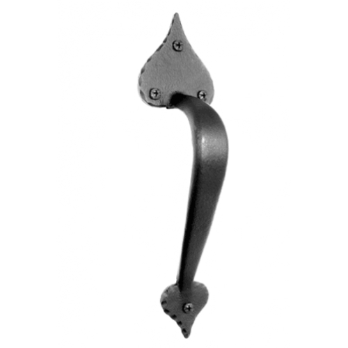 Acorn RPDBP Cast Iron Heart Door Pull - Black