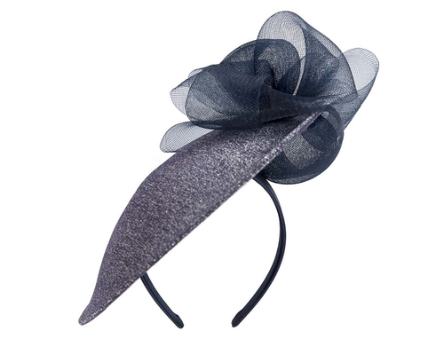 Large designers navy fascinator