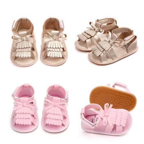 Kids Baby Girls Sandals Tassel Anti Slip Summer