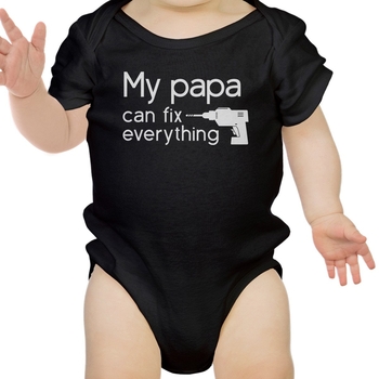 Organic Cotton Papa Graphic Baby Bodysuit