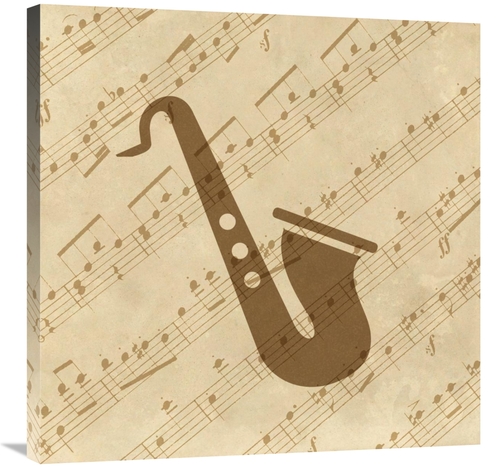 Global Gallery GCS-453948-3030-142 30 x 30 in. Music - Saxophone Art P
