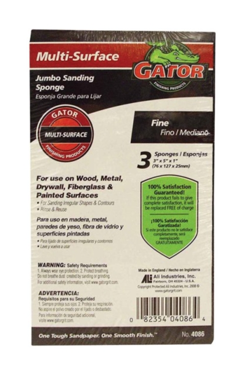 Gator Grit 4174 3 x 5 in. 120 Grit Sand Sponge - 