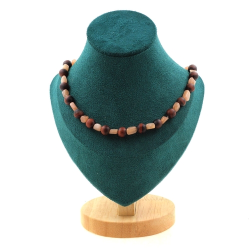 Sunstone + Matte Red Tiger's Eye 8 mm beads necklace.