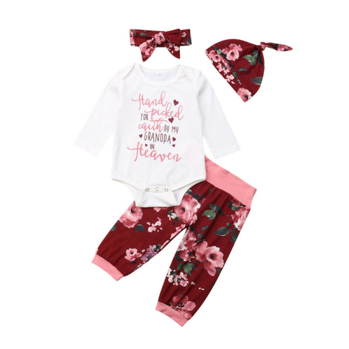 Infant Baby Girl Floral Outfits Autumn Cotton