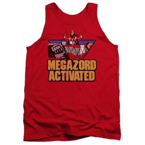 Trevco Power Rangers-Megazord Activated Adult Tank Top, Red - Larg