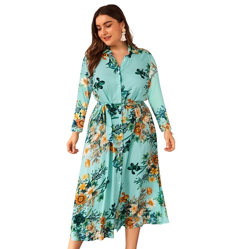  2019 New Summer Autumn Plus Size Women Maxi