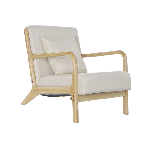 Armchair DKD Home Decor 65 x 77 x 73 cm Beige MDF Wood