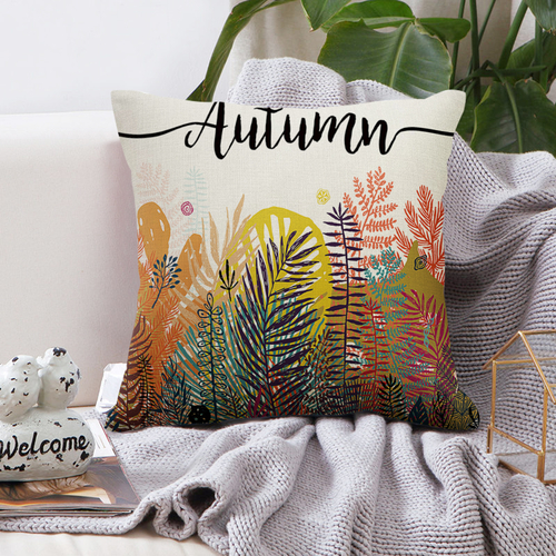 DIDIHOU Happy Fall Thanksgiving Day Cushion Cover