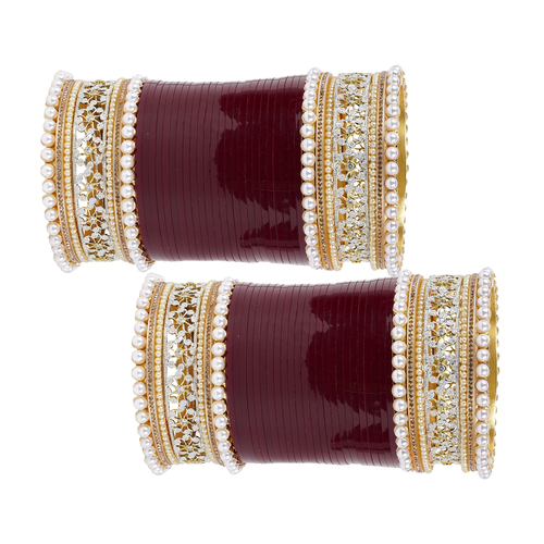 favDIDI Bridal punjabi chura with ad bangles 