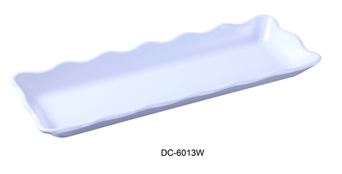 Yanco DC-6013W Deli Collection Scallop Edged Display Tray