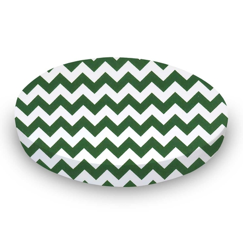 SheetWorld Fitted Round Crib Sheet - 100% Cotton Woven - Hunter Green