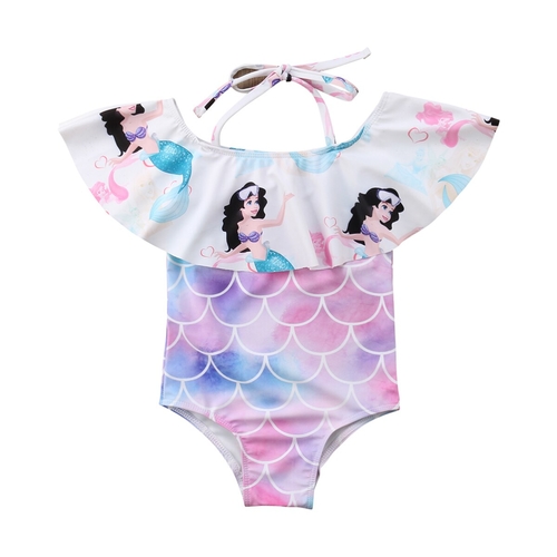 Toddler Babies Lovely Mermaid Halter Ruflle One