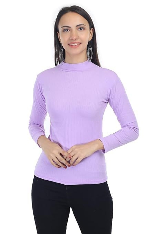 PURPLE Women Stylish Winter Cardigan Womens High Neck Women's Woollen