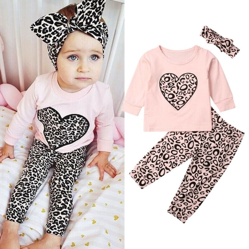 Pudcoco Autumn Newborn kids Baby Girl Leopard