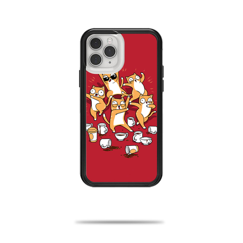 MightySkins LIFSLIPH11PR-Cat Coffee Party Skin for Lifeproof Slam Case