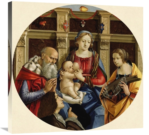 Global Gallery GCS-456780-3030-142 30 x 30 in. Madonna & Child with A 