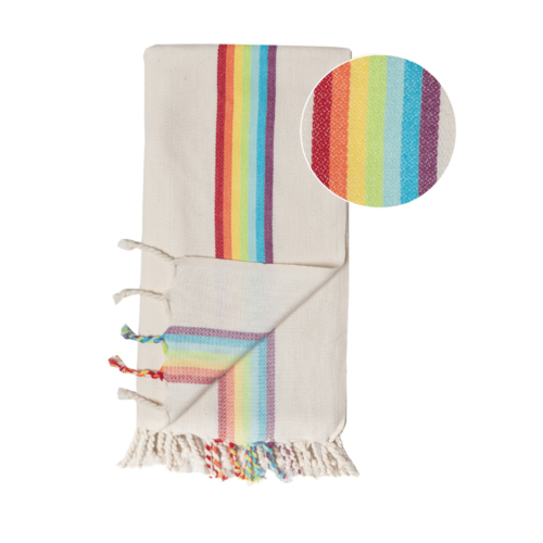 Beach Spa Turkish Hammam Towel Bambou Rainbow