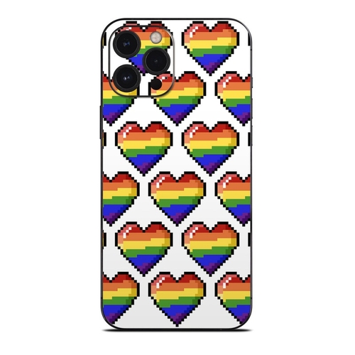 DecalGirl A12PROM-PRDHRT Apple iPhone 12 Pro Max Skin - Pride Hearts