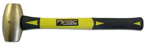 ABC Hammers ABC5BF 5 Lb. Brass Hammer With 15 In. Fiberglass Handle