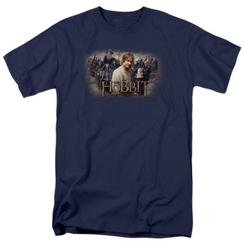 Trevco The Hobbit-Hobbit Rally Short Sleeve Adult 18-1 Tee- Navy - 4X