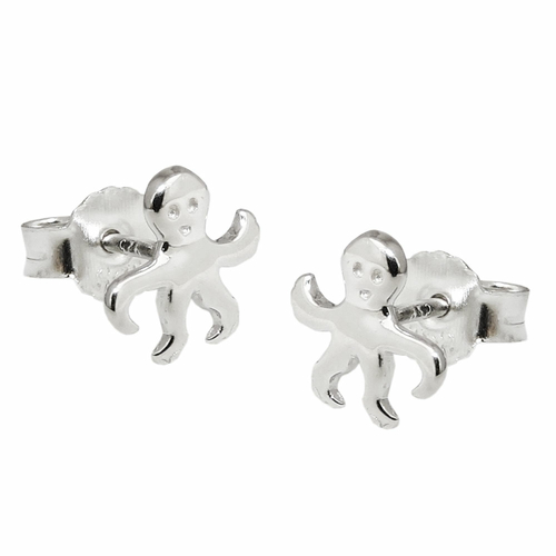 earring studs octopus silver 925