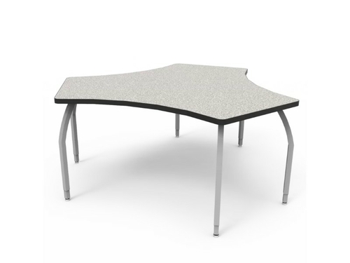 Elo Connect 6 Desk, Grey Nebula Laminate & Banding with 4 Junior A