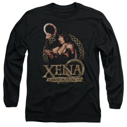 Trevco Xena-Royalty Long Sleeve Adult 18-1 Tee, Black - Medium