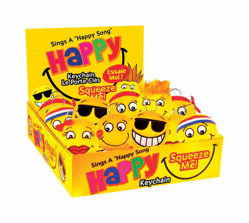 Just For Laughs 9395104 Just for Laughs Polyester Key Chain Happy Face