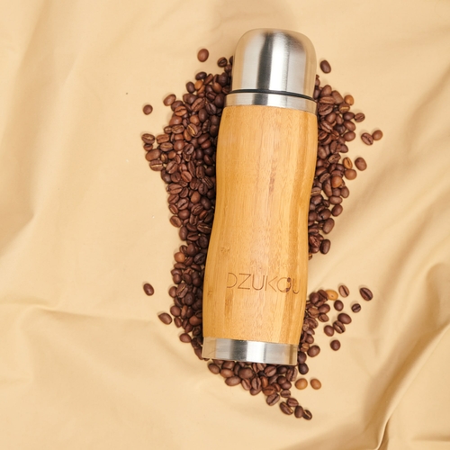 Mount Sobo - Bamboo and Stainless Steel Thermos Bottle 380 ml