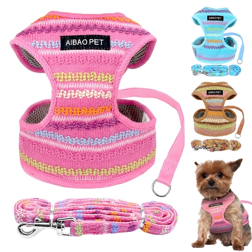 Breathable Dog Harness Leash Set Reflective Puppy