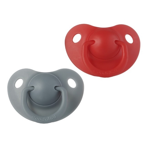 Doodalou Pacifier Red and Gray - Small