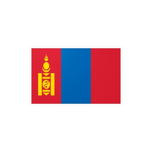 Autocollant Drapeau de la Mongolie en plusieurs tailles