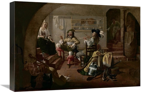 Global Gallery GCS-459993-1624-142 16 x 24 in. Interior with Soldiers 