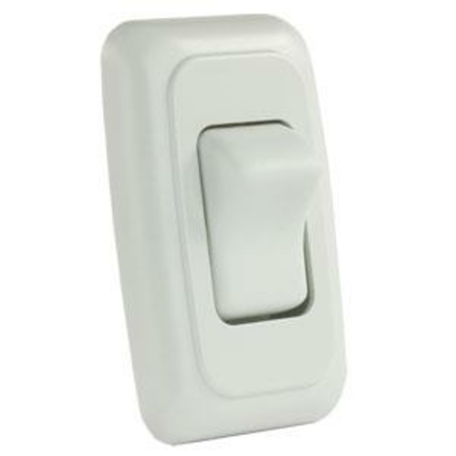 JR PRODUCTS 12005 Single Rocker Switch Assembly - White